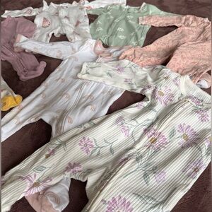 Newborn Baby Girl Pajama Bundle